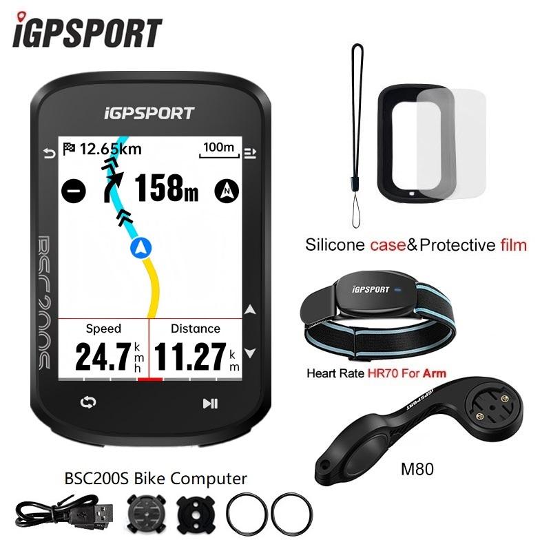 BSC200S Colorful GPS Bike Computer iGPSPORT Cycle Wireless Speedometer Bicycle Cycling Odometer Sync for Strava