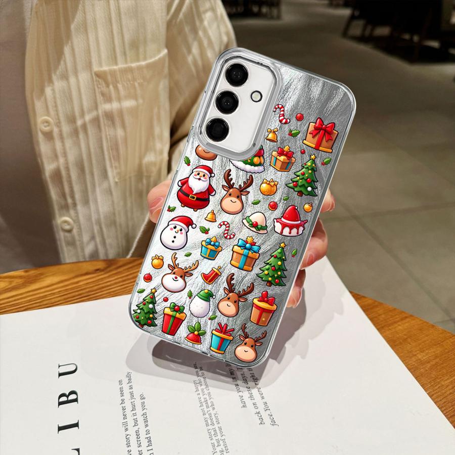 Case for Samsung Galaxy A26 A24 A13 A14 A35 A36 A55 A23 A33 A34 A51 A52 A15 A16 A21s Soft Cover Cartoon Christmas Tree Pattern