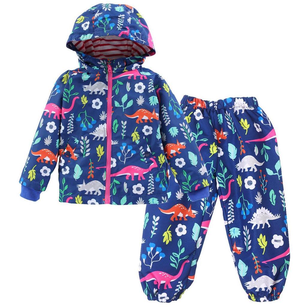 Girls' Cute Flower Windproof Waterproof Hooded Jacket - Kids Spring/Autumn 2016 Collection