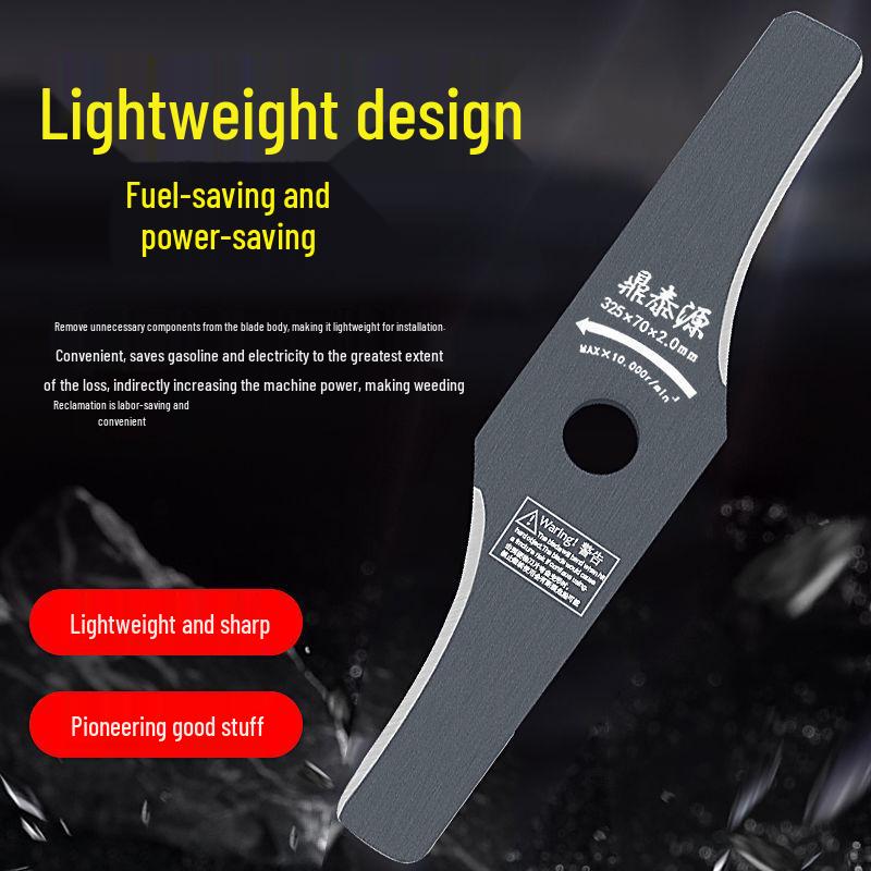 High-Manganese Steel Gasoline Lawnmower Blade - Thickened, Curved, Stone-Resistant Design