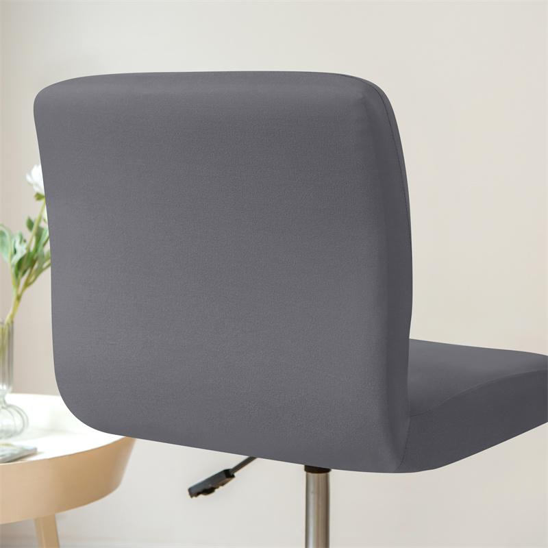 2pcs Spandex Bar Chair Cover Solid Color Short Back Bar Stool Seat Covers Anti-Dirty Bar Armless Stool Protector Slipcovers