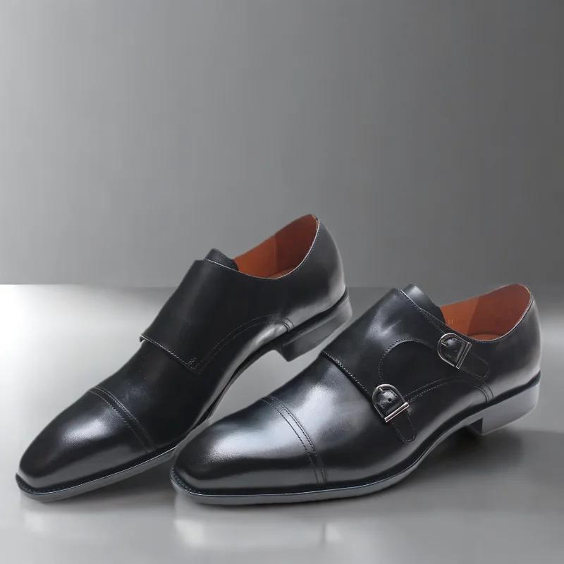 2025 Men's Handmade Oxford Dress Shoes Genuine Cow Leather Formal Suit Footwear Wedding Italian Style High Quality