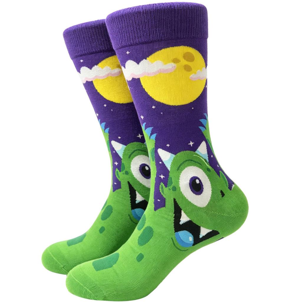 Adult Casual Halloween Printed Knee High Socks for Women Men Holiday Fun