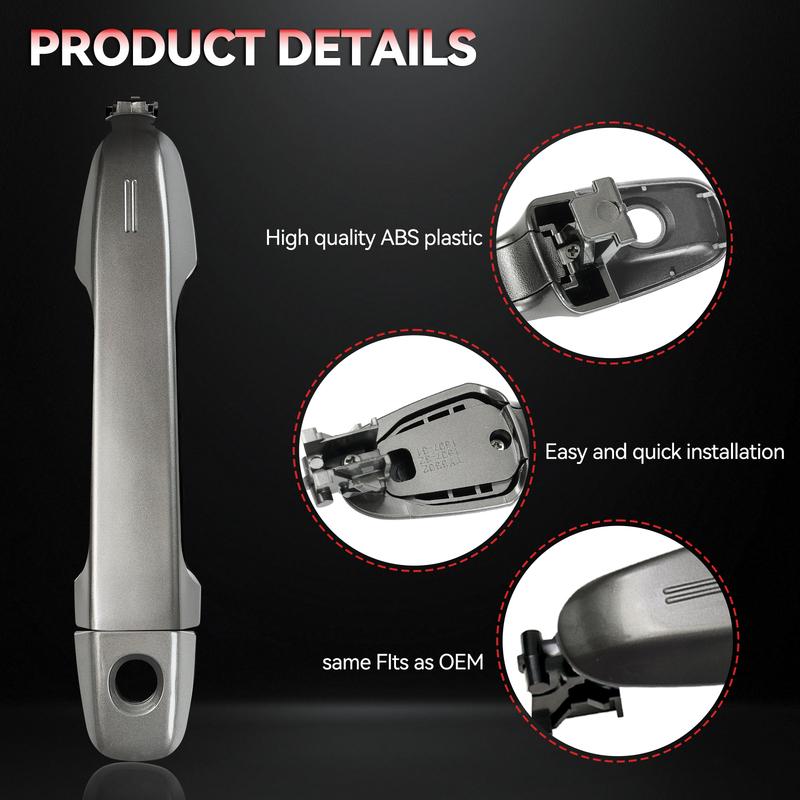 1PCS Gray ABS Car Front Left Driver Side Exterior Door Handle for Toyota Camry 2012 2013 2014 2015 2016 2017 Replace 6921106090