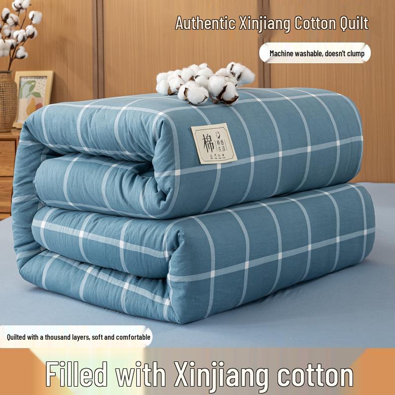 Xinjiang Katoen Dekbed: Dik, Warm, Machinewasbaar, voor Alle Seizoenen - Ideaal voor Lente, Herfst, Winter, Enkele & Dubbele Maten