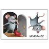 Wandaufkleber Wasserdicht Abnehmbar Selbstklebend 3D Zwei Lustige Wandbild Ratten Wandaufkleber KTY