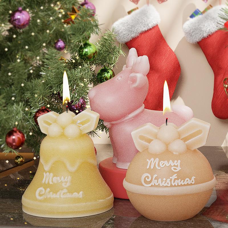 DIY Christmas Snowman Boots Socks Reindeer Bells Crystal Dropper Hanging Decor Table Candles 3D Silicone Mold