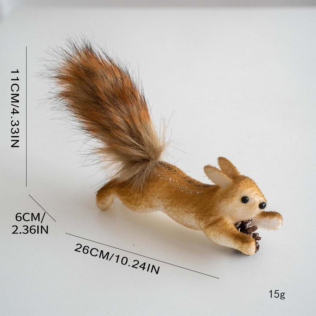 Christmas Squirrel Decoration Christmas Tree Pendant Party Decoration Cute Hairy Decorations