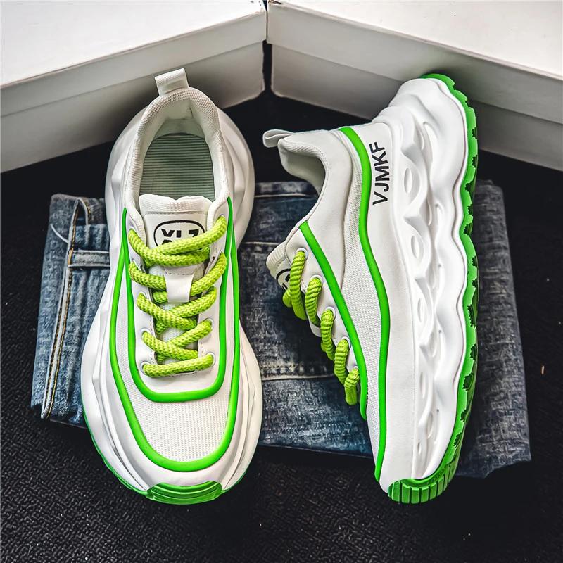 Fashion Designer Men's Sports Shoes Breathable Comfortable Casual Height Increased Platform Shoes Non-slip Thick-soled Chunky Sneakers