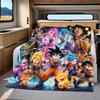 1 Stück Dragon Ball Super Aufdruck Flanelldecke, Hohe Qualität für alle Jahreszeiten, Heimdekoration, Wärme und Komfort, Perfekt für Weihnachtsgeschenke