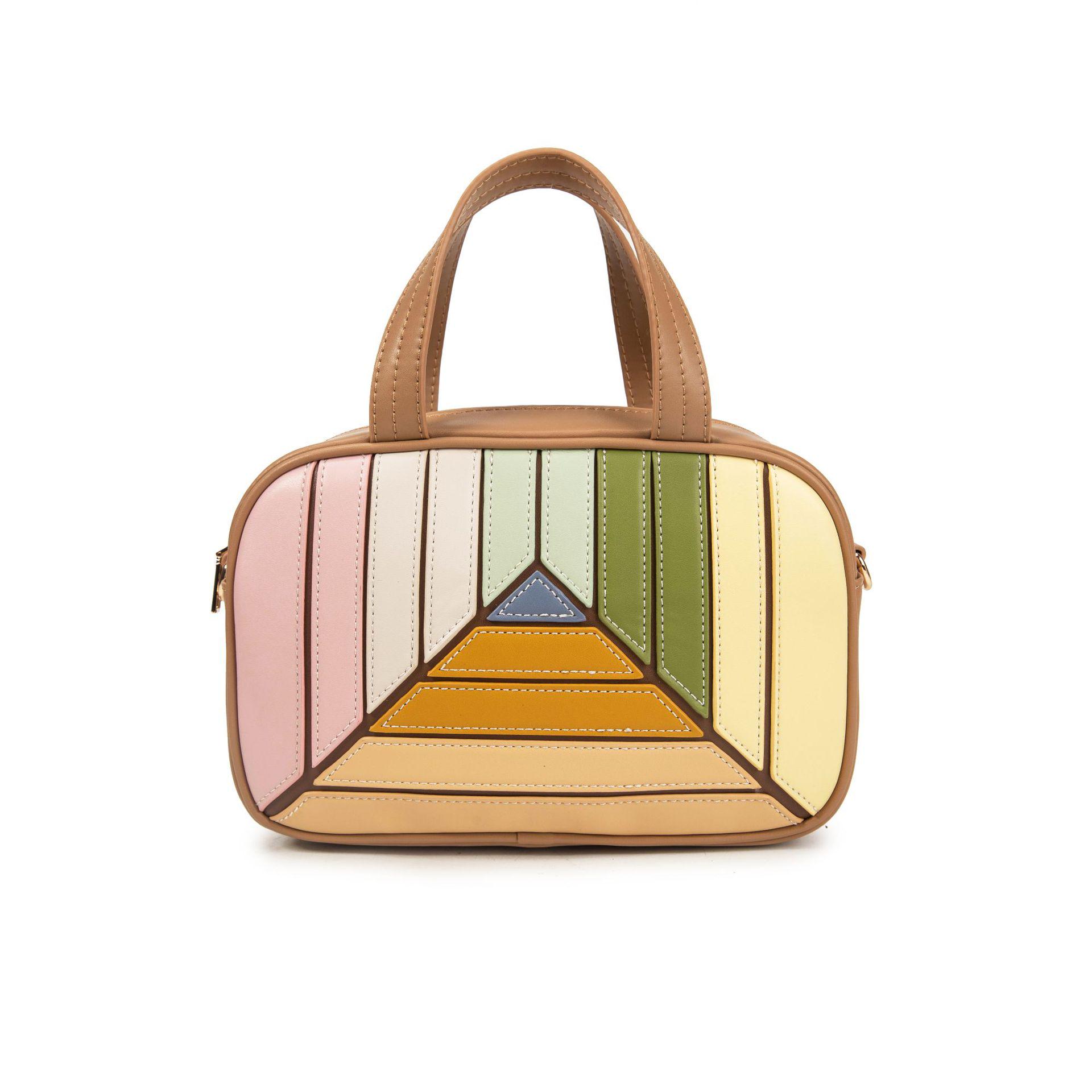 

Вместительная модная лоскутная сумка-тоут через плечо разноцветный