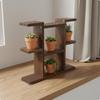Stand Wood Wooden Tiered Plant Indoor Use Display Shelf for Living Room, Balcony