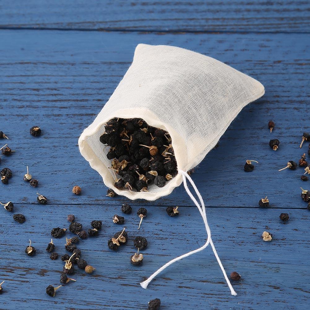20Pcs/Lot Tea Bags Disposable Tea Filtration Bags Cotton Gauze Tea Bag With String Heal Seal For Coffee Herb Loose Tea Infuser