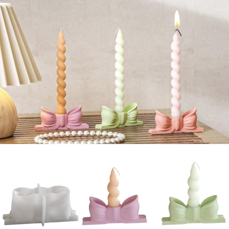 DIY Candle Holders Silicone Mold Artistic Silicone Bowknot Shape Mold For Elegant Candle Holders And Celebrations