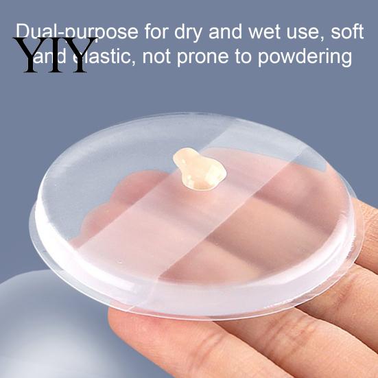 Smooth Foundation Blending Tool Washable Clear Makeup Powder Puff, Water Drop Round Applicator for Cream Gel Foundation, Face Sponge Tools Women
