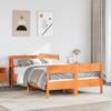 Vidaxl Bed Frame Without Mattress, Waxed Brown, 150X200 Cm, Solid Pine