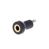 2Pcs 3.5Mm Audio Jack Socket 3 Pole Black Stereo Solder Panel Mount With Nuts
