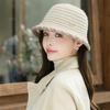 Autumn and Winter Wool Basin Hat Women's Fashionable Warm Knitted Fisherman Hat Showing Face Small Korean Style Hat Bucket Hat To Keep Warm In Winter