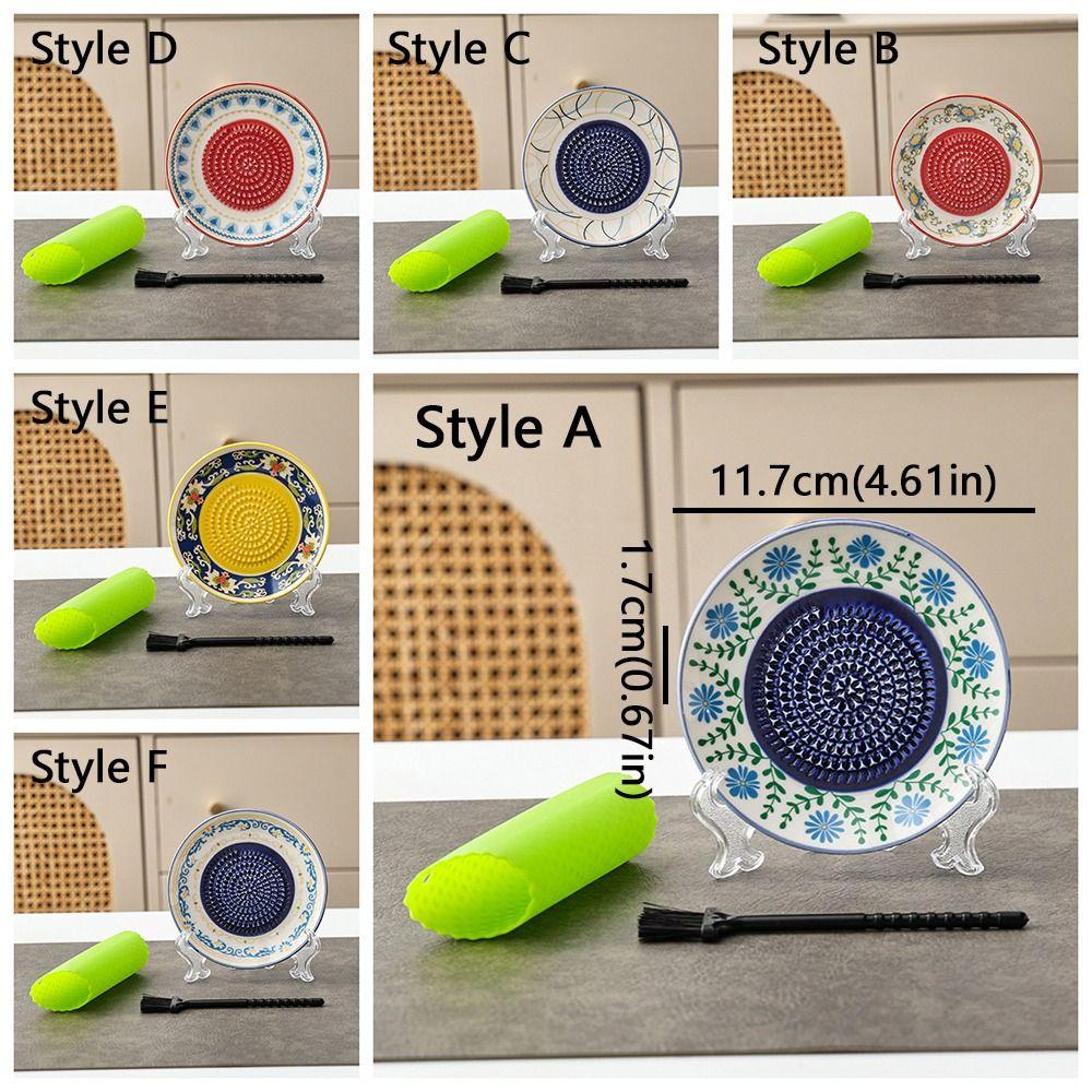 Textured Raised Ceramic Garlic Grater Manual Fruit Vegetable Puree Grinder Tomato Grating