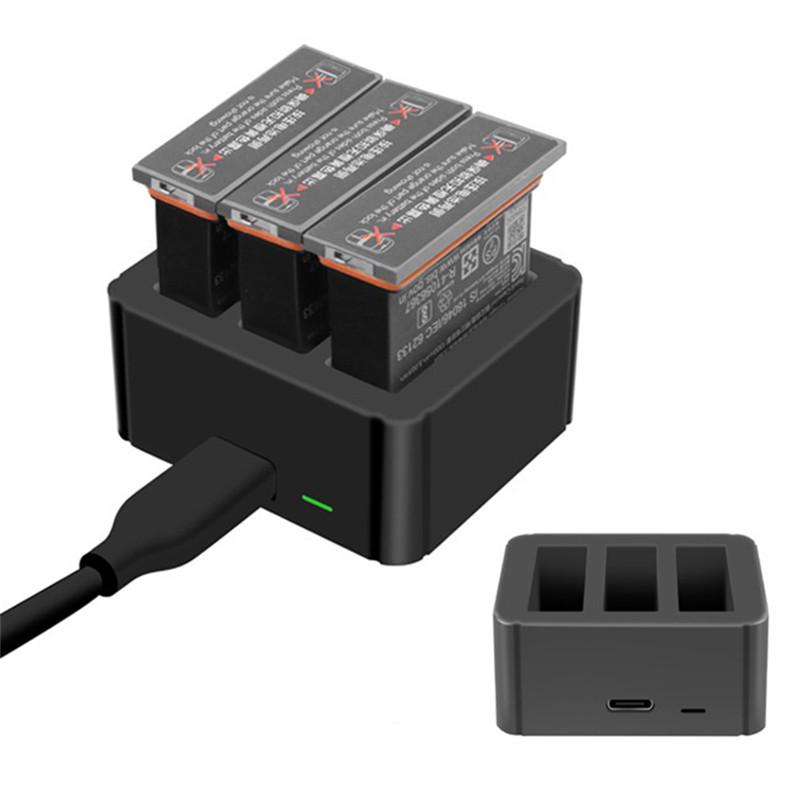 3 In 1 Multi Smart Battery Charger Hub Batteries Charging  For DJI OSMO Action