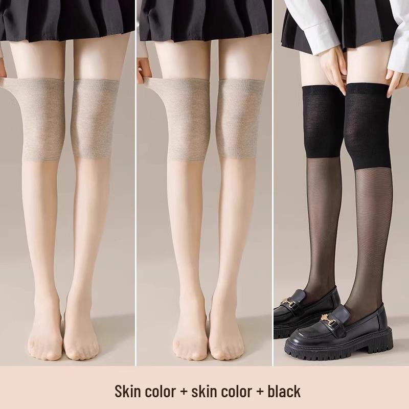 Women's Thin Over-Knee Anti-Slip Knee Pads - Warm, Anti-Snag Stockings for Summer or Air-Conditioned Rooms