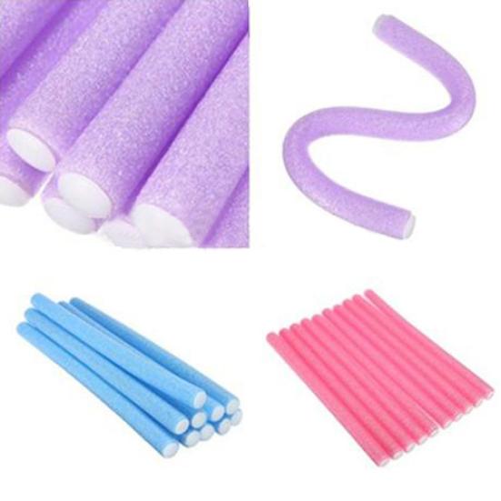 10 Pcs Soft Foam Bendy Twist Curler Sticks DIY Hair Design Maker Curl Roller Tool