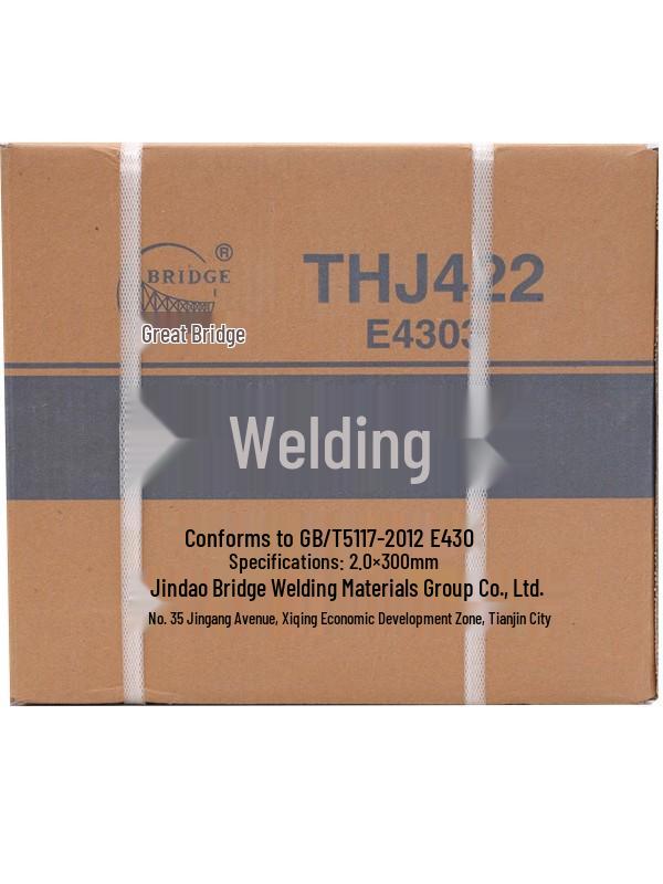 Bridge Brand J422 Carbon Steel Welding Electrode, Anti-stick, Sizes 2.0, 2.5, 3.2, 4.0mm, Also for Cast Iron 208 & Stainless Steel A102.