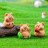 92MF Set of 4 Quokka Themed Miniature Resins Sculptures Funny Desktop Ornaments Set Craft With Realistic Detail And Color