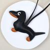 Dachshund Cartoon Leather Keychain: Pet Bag Charm & Phone Case Decoration