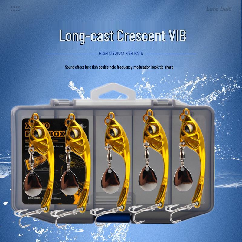 

Xuan Yue VIB Металлический Спиннербейт: Дальнобойная, колеблющаяся, вращающаяся искусственная приманка для судака и окуня в пресной и соленой воде. 15g