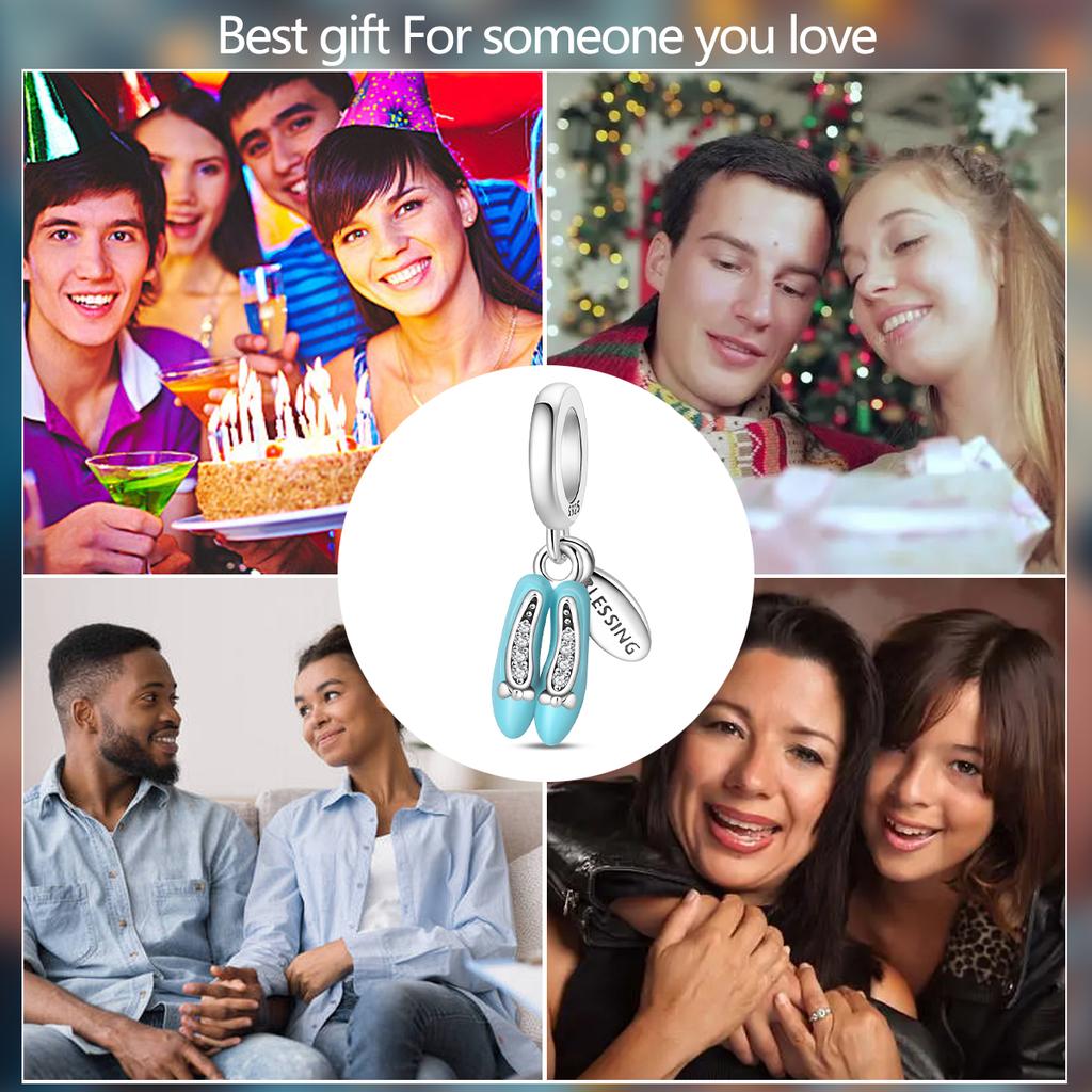 copper Blessing Wedding Heels Bridal Shoes Pendant Charm Compatible With Authentic Charm Bracelets Women Do It Yourself Jewellery Gift