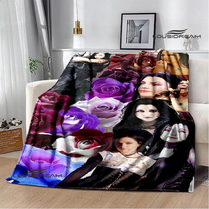 EvaneScence Band Retro Printed Fashion Warm Blanket Flannel Blanket Bed Linings Home Travel Birthday Gift