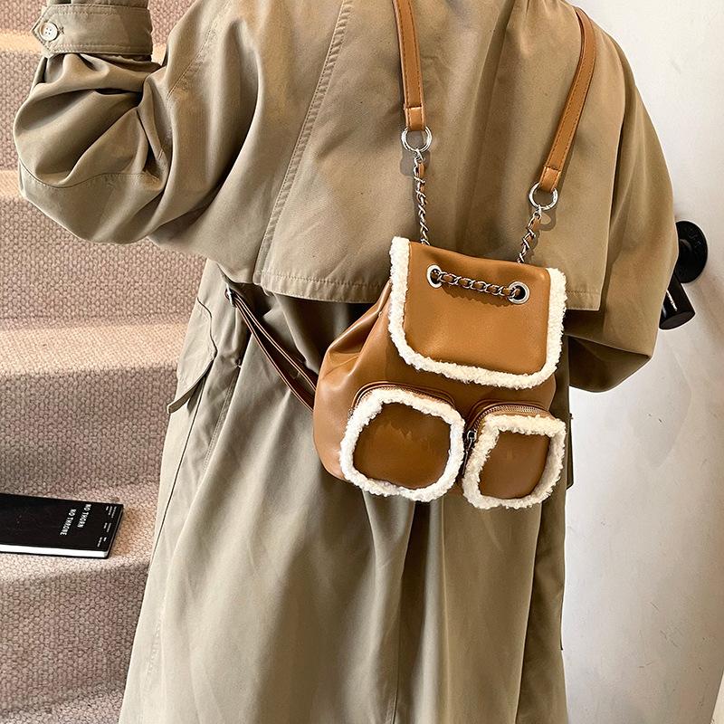 High End Fashion Shoulder Bag Women's Bag Winter New Item Student Class Shoulder Bag Multifunctional Small Backpack