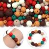 20-100pcs Acrylic Rubber Beads 6/8/10/12/14/16mm Christmas Color Round Loose Beads For Jewelry Making DIY Bracelets Necklace