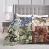 Airplane Travel Avatars The Last Airbender Throw Blanket  Flannel Bedspread For Couch Chair Sofa Bed Aesthetic Sofa Bed Cover