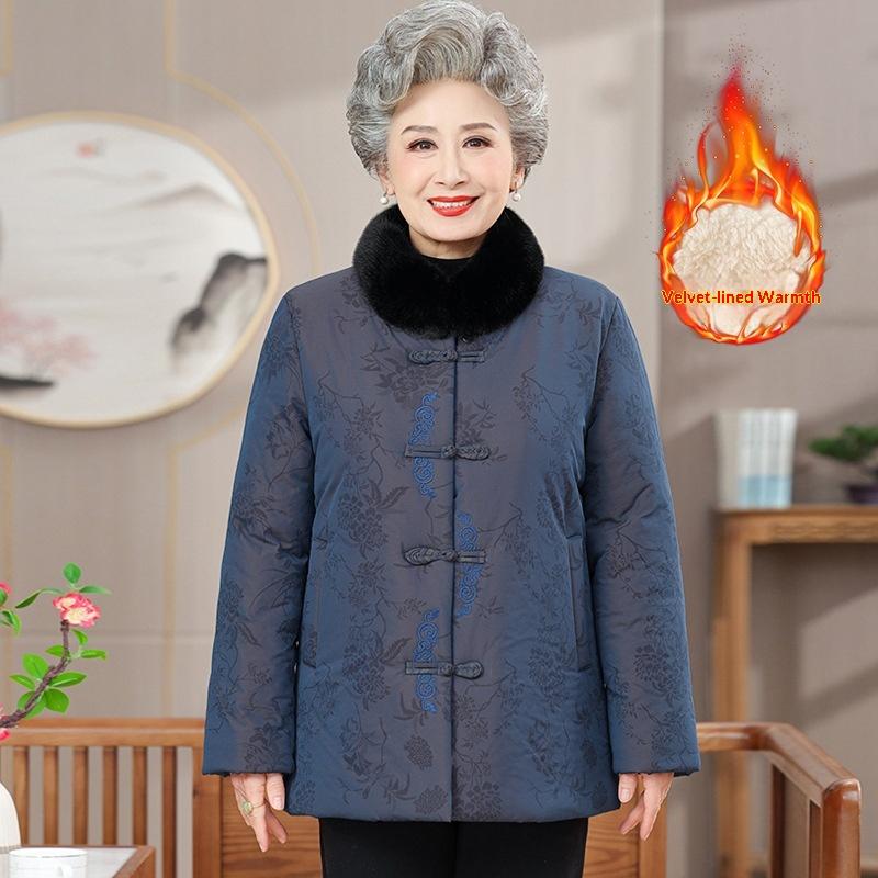 Winter padded clothes the elderly padded jacket women's clothes autumn winter coat