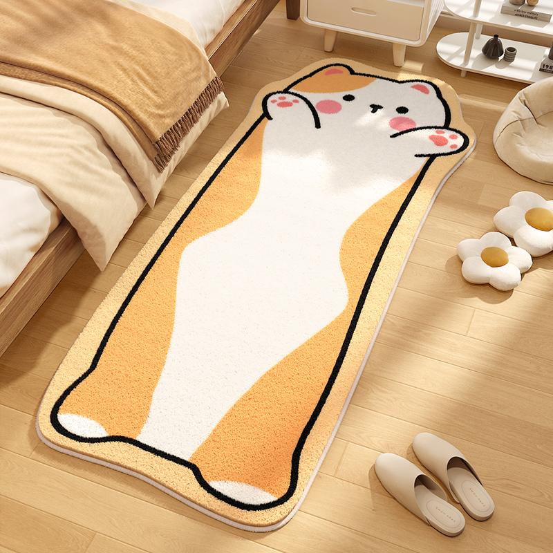 Adorable Cartoon Animal Rug Soft, Cosy and Non-Slip Entrance Hallway Doormat Bedroom Entrance Bedside Rug Home Decor