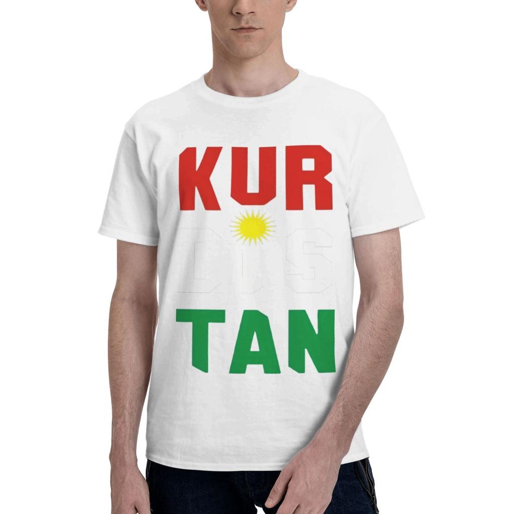 KURDISTAN 100 Cotton Casual Breathable Confortable Manga Football Shirts 2025 Men TShirt