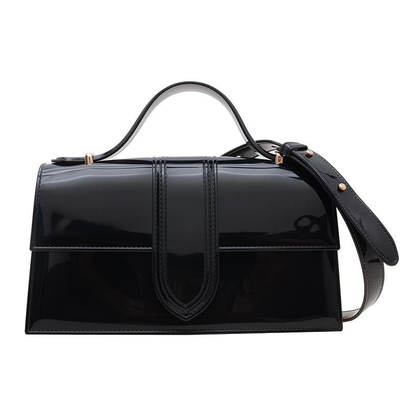 225 summer new solid color jelly bag simple portable shoulder oblique span women's bag underarm mail carrier versatile small bag