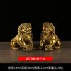 Ornaments Pair No Bottom Palace Gate Beijing Brass Lion Home Decor Craft Display
