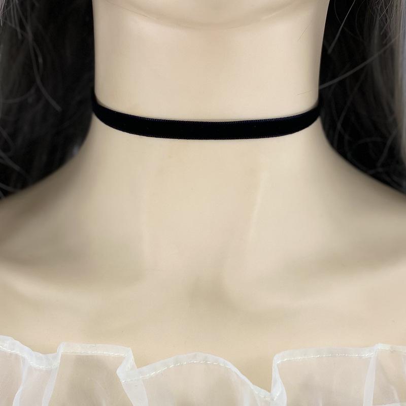 Europejski i Amerykański Gotycki Aksamitny Naszyjnik Choker dla Kobiet