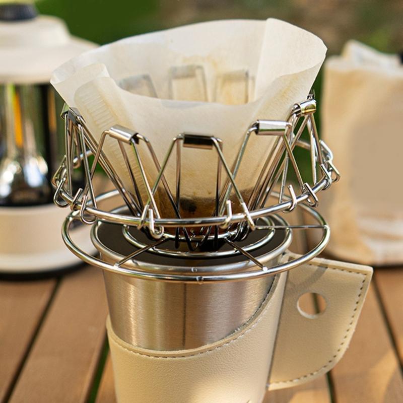 Foldable Coffee Dripper Reusable Coffee Filter Holder Manual Coffee Maker Funnel Coffee Drips Rack Brewing Accessory