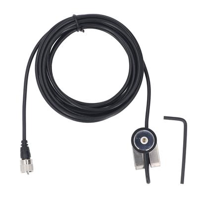 N 2 Vehicle Radio Antennae Fix Mount with 16.4ft RG 58 Cable NMO To UHF PL259 Male Mobile Radio Antennae Fix Bracket
