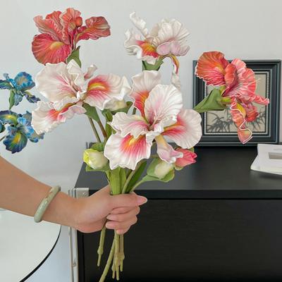 Simulierte Schwertlilien Realistische Künstliche Schwertlilien mit Biegsamen Stiel Kunst-Schwertlilien Prunkvolle Blume für Heimdeko Hochzeiten Partys Büro