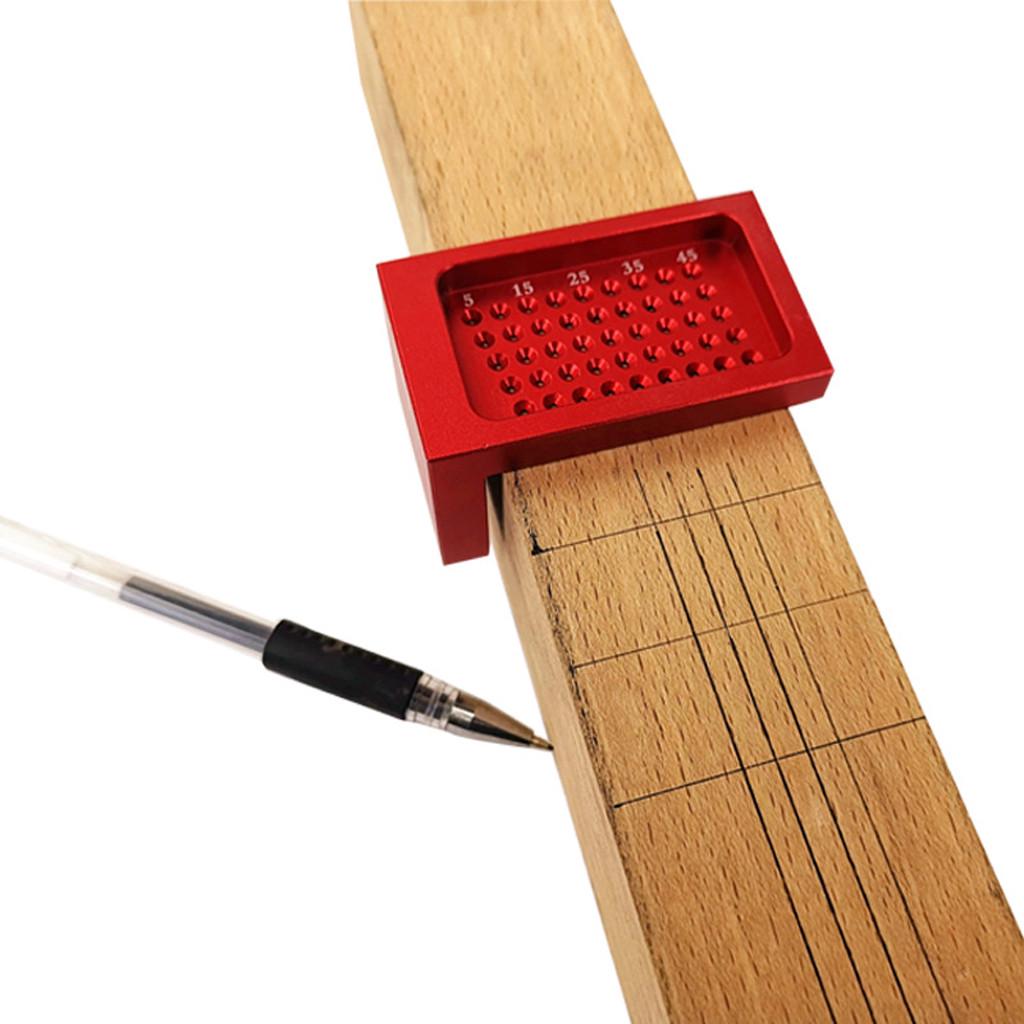 Carpentry T-Type Marking Hole Aluminum Alloy Crossed Gauge Measuring Feet Tool