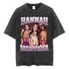 Retro Hannah Montana Oprané Tričko Pánské a Dámské Čistá Bavlna Letní Oblečení Módní Ležérní Tričko s Krátkým Rukávem Streetwear