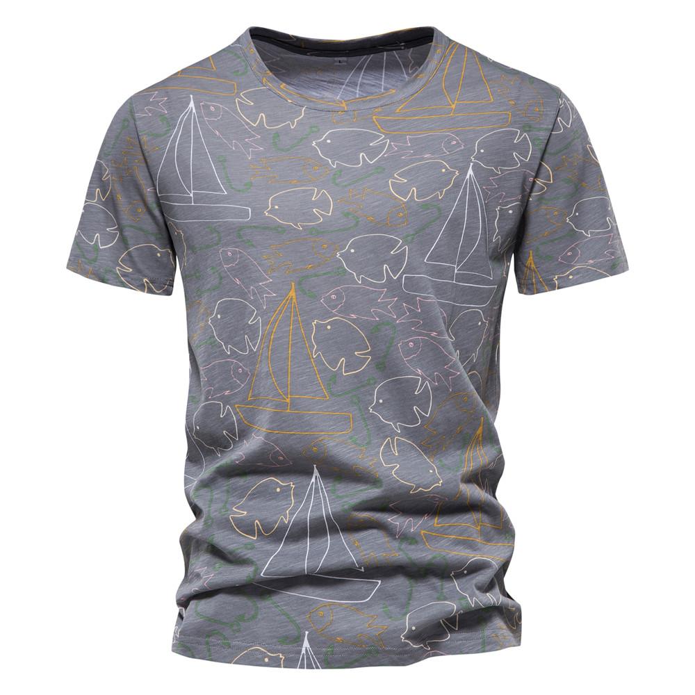 Hawaiian Leaves 3D Printed Summer Men's Casual Sports High-quality Street Classic Retro Oversized O-neck Short Sleeve Shirt Top