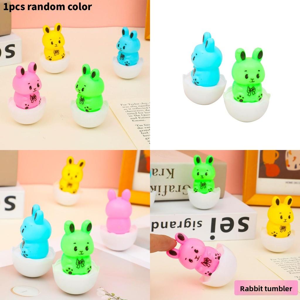 Rabbit Tumbler Toy For Kids With Plastic Resin Material And Educational Benefits