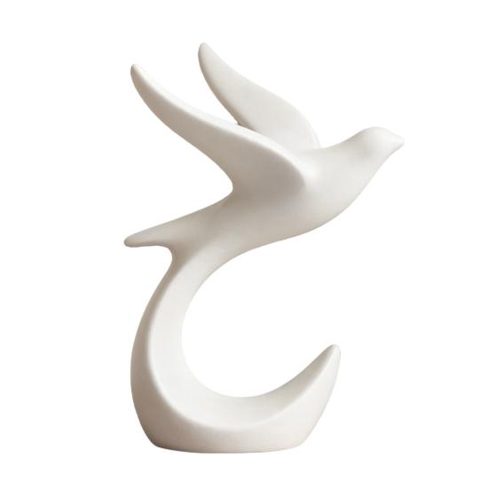 3D Printed Abstract Pigeon Holder Flying Figurine Jewelry Pigeon