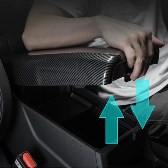 For Chevrolet Trax 2024 Carbon Fiber Central Armrest Storage Box Cover Trim